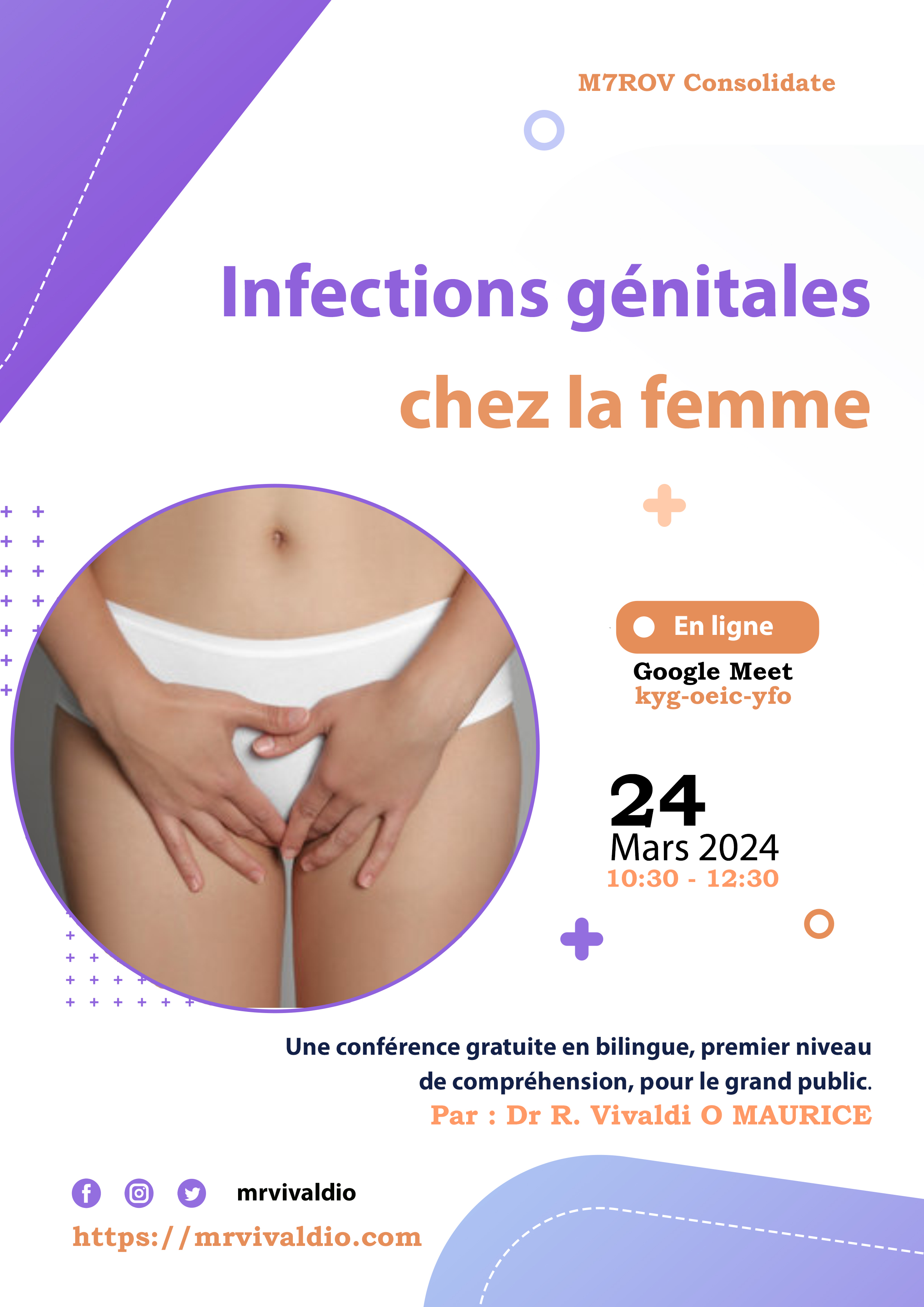 Event of Dr R. Vivaldi O MAURICE on Infections génitales chez la femme